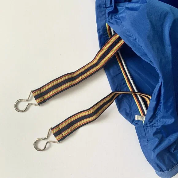 Vintage K-Way Windbreaker Jacket Blue Zip Up Blokecore Athleisure Fanny Pack - Picture 9 of 15